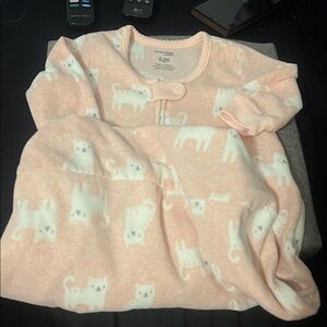 Pink Cat Print Baby sleep sack